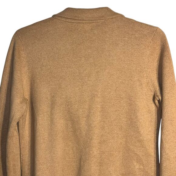 J.Crew 100% Cotton Sweater Blazer in Heather Camel Size Medium - Picture 4 of 9